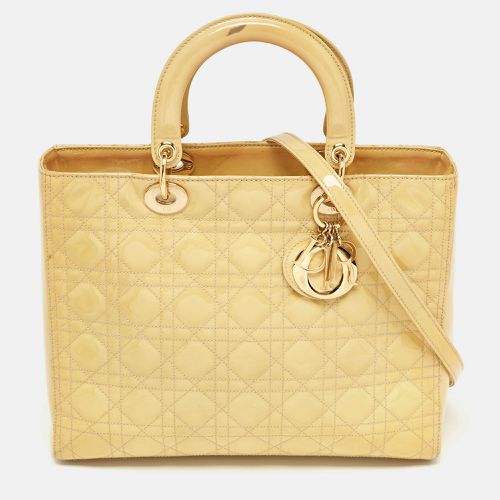 Cannage Patent Leather Large Lady Tote - Dior - Modalova