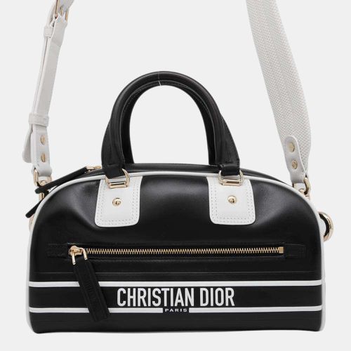 White Calf Leather Rubber Vibe Classic Bowling Bag Size Small - Dior - Modalova