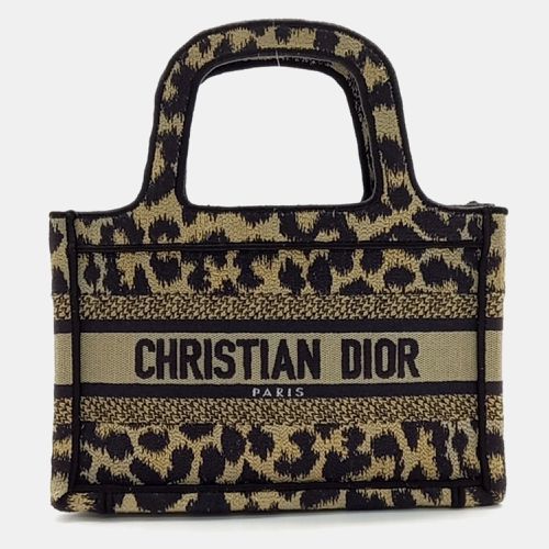 Brown Fabric Mini Book Tote Bag - Dior - Modalova