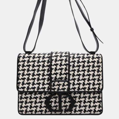 Black/White Leather Montaigne Shoulder Bag - Dior - Modalova