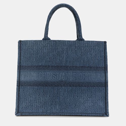 Oblique Denim Large Book Tote Bag - Dior - Modalova