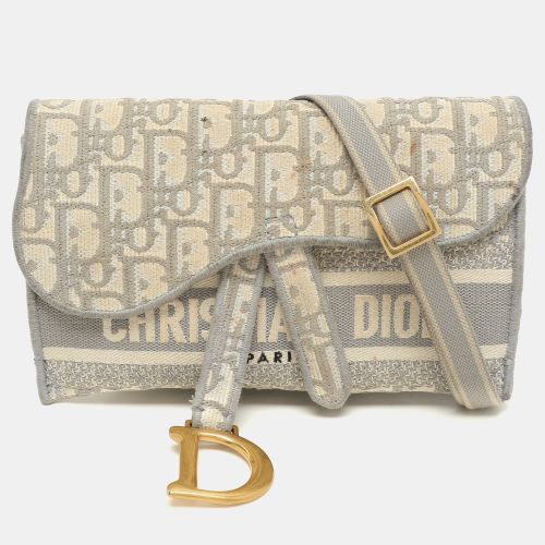 White Oblique Canvas Saddle Belt Bag - Dior - Modalova