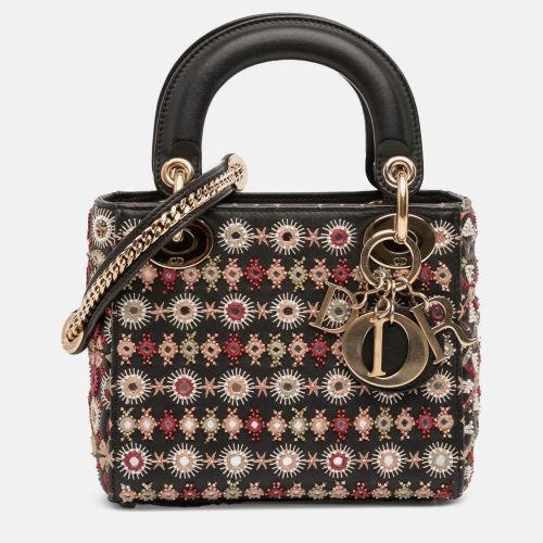 Mini Calfskin Beaded Embroidered Lady - Dior - Modalova