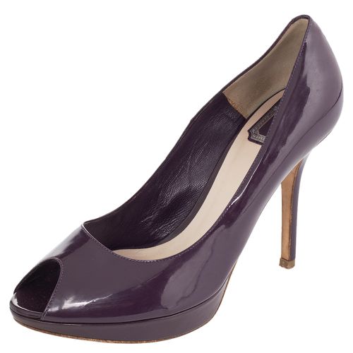 Patent Leather Peep Toe Pumps Size 39 - Dior - Modalova