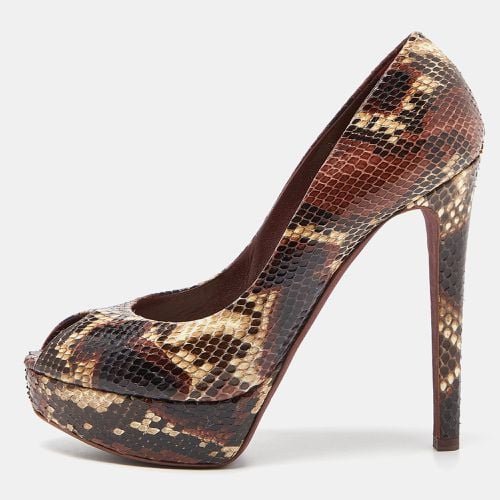 Python Miss Peep-Toe Platform Pumps Size 39.5 - Dior - Modalova