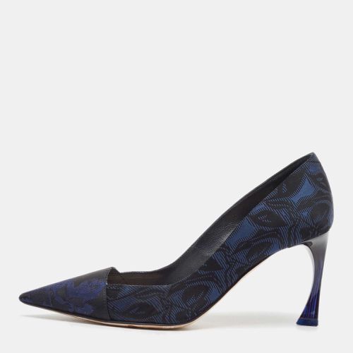 Black Printed Fabric Pointed Toe Pumps Size 35.5 - Dior - Modalova