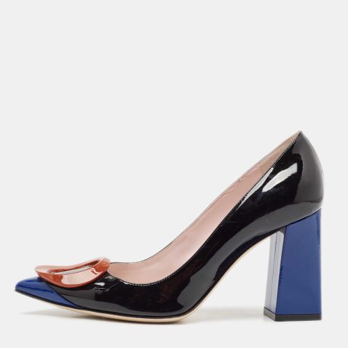 Blue Patent Leather Pointed Toe Pumps Size 38.5 - Dior - Modalova