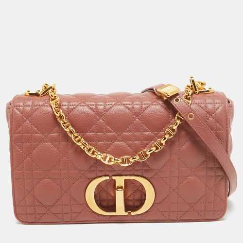 Rust Cannage Leather Medium Caro Shoulder Bag - Dior - Modalova