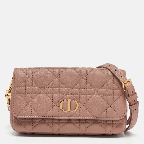 Dusty Cannage Leather Caro Crossbody Pouch Bag - Dior - Modalova