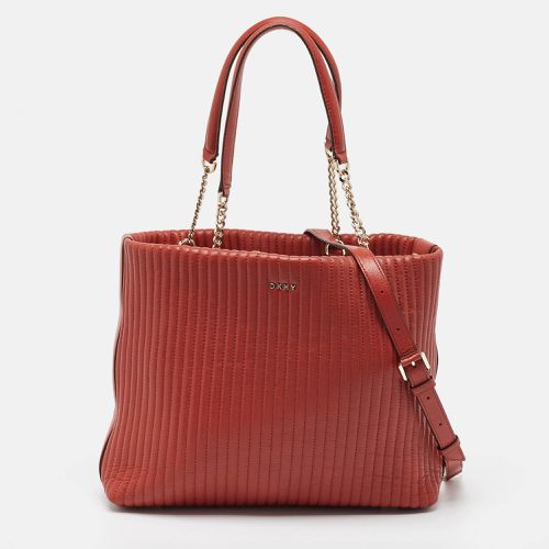 Brick Leather Pinstripe Gansevoort Tote - Dkny - Modalova