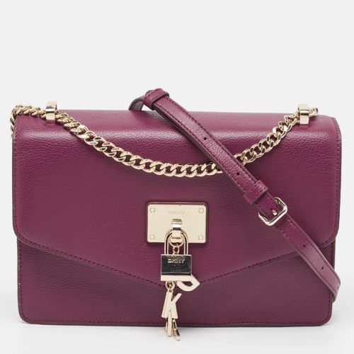 Leather Elissa Flap Shoulder Bag - Dkny - Modalova