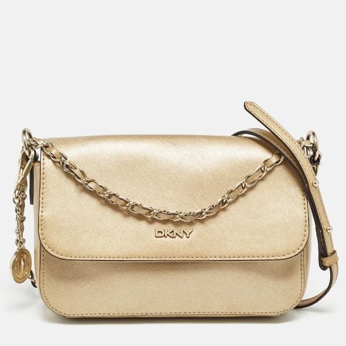 Leather Logo Flap Crossbody Bag - Dkny - Modalova