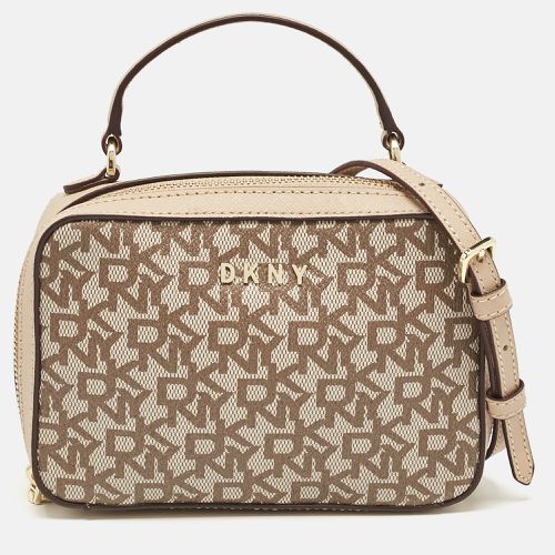 Monogram Coated Canvas and Leather Top Handle Bag - Dkny - Modalova