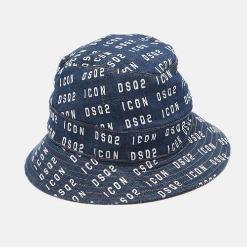 Logo Print Denim Bucket Hat - Dsquared2 - Modalova