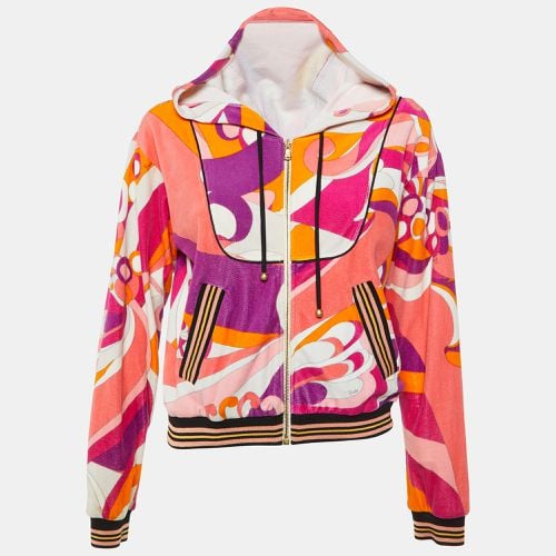 Printed Velvet Zip Up Bomber Jacket S - Emilio Pucci - Modalova