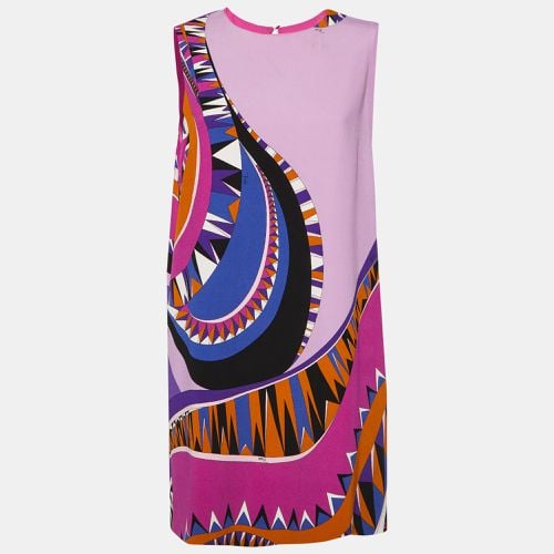 Geometric Print Crepe Sleeveless Shift Dress M - Emilio Pucci - Modalova