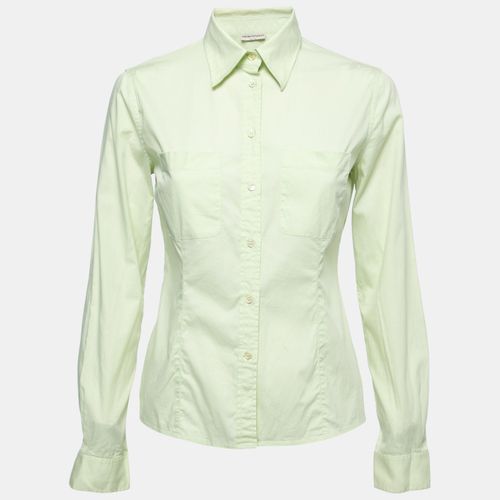 Lime Cotton Button Down Shirt M - Emporio Armani - Modalova