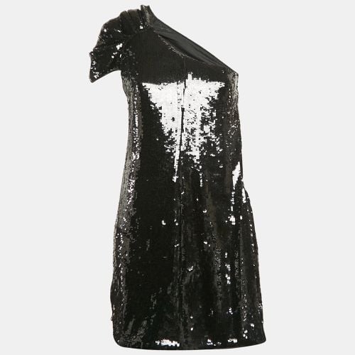 Sequined Mesh One-Shoulder Mini Dress M - Emporio Armani - Modalova