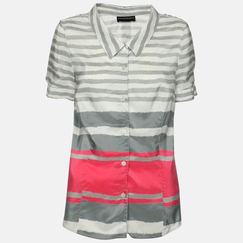 Pink Striped Silk Top M - Emporio Armani - Modalova