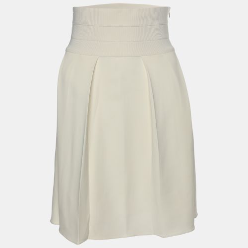 Viscose Blend Pleated Mini Skirt M - Emporio Armani - Modalova