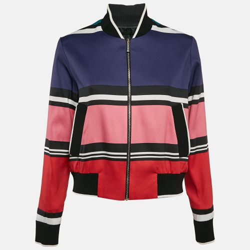 Striped Zip Up Bomber Jacket S - Elie Saab - Modalova