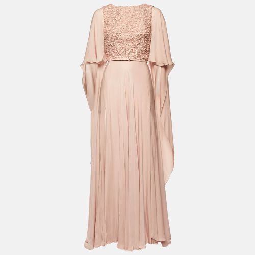 Silk Embellished Cape Sleeve Gown XS - Elie Saab - Modalova