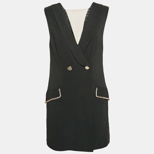 Crepe Double Breasted Vest Dress M - Elisabetta Franchi - Modalova