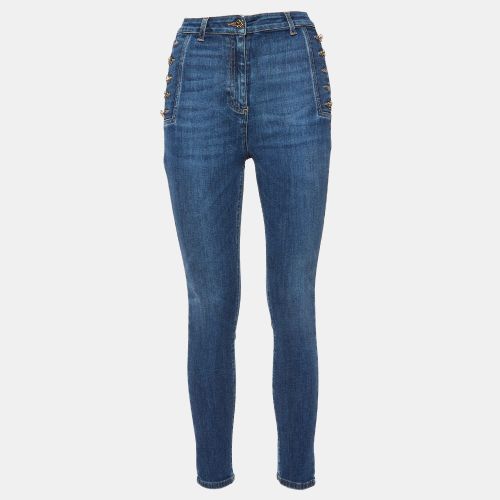 Denim Button Detail Jeans M Waist 28" - Elisabetta Franchi - Modalova