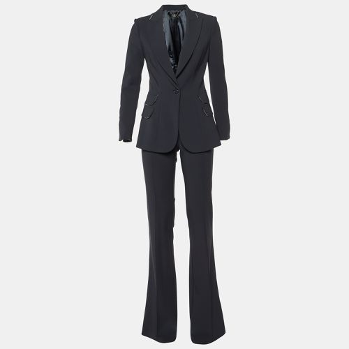 Crepe Logo Piping Detail Pants Suit M - Elisabetta Franchi - Modalova