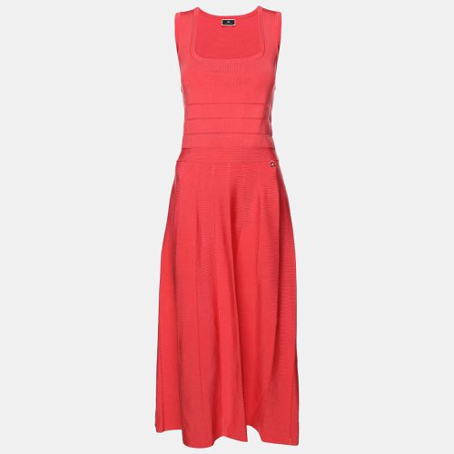 Stretch Knit Sleeveless Midi Dress M - Elisabetta Franchi - Modalova