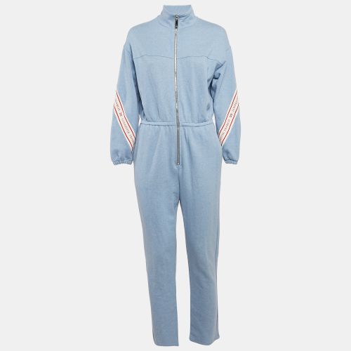 Cotton Knit Logo Tape Trimmed Jumpsuit S - Elisabetta Franchi - Modalova