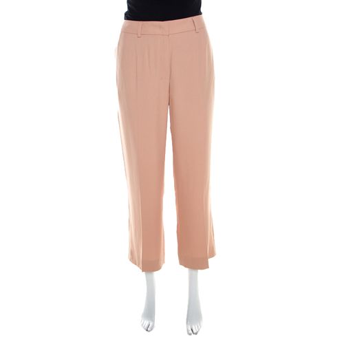 Desert Rose Crepe Tailored Torill Straight Trousers M - Escada - Modalova