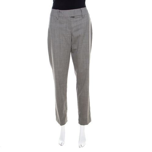 Stretch Wool Slit Detail Tapered Trousers M - Escada - Modalova