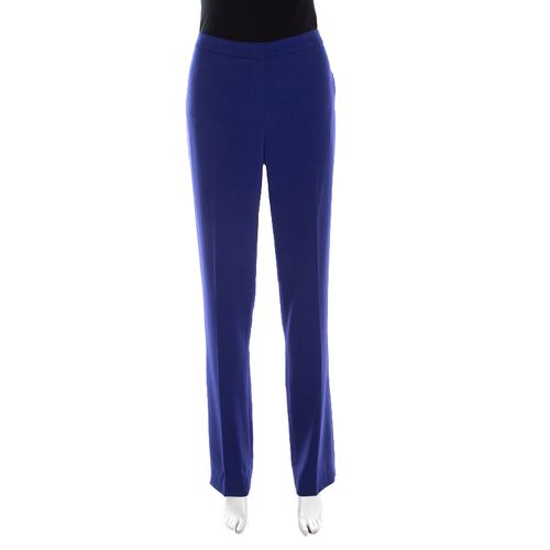 Bluebell Crepe High Waist Tovah Trousers M - Escada - Modalova