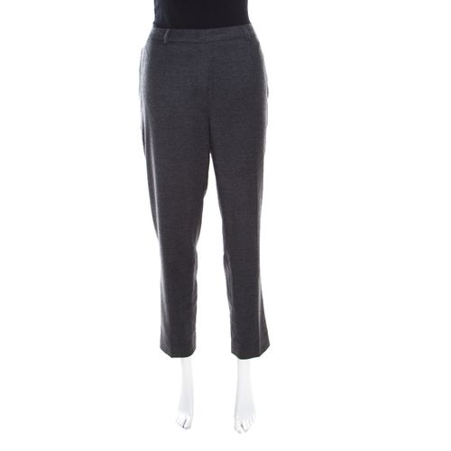 Anthracite Wool and Cashmere Tapered Tellis Trousers M - Escada - Modalova