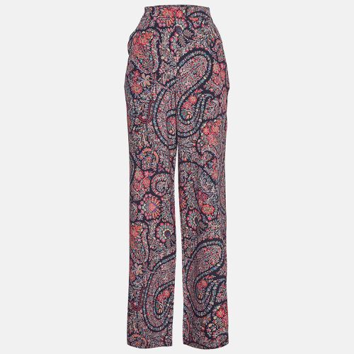 Floral Paisley Print Silk Wide-Leg Pants M - Etro - Modalova