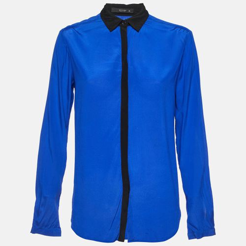 Etro Blue Silk Long Sleeve Shirt M - Etro - Modalova