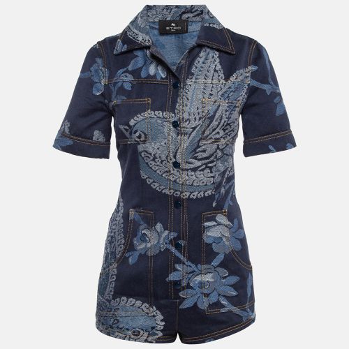 Floral Jacquard Denim Playsuit S - Etro - Modalova