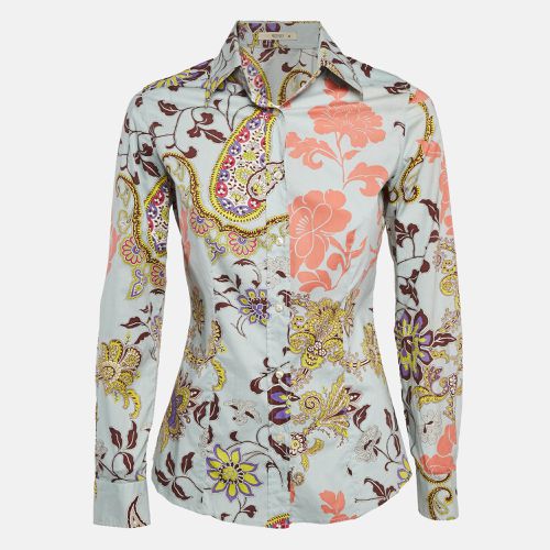 Floral Print Stretch Cotton Shirt S - Etro - Modalova