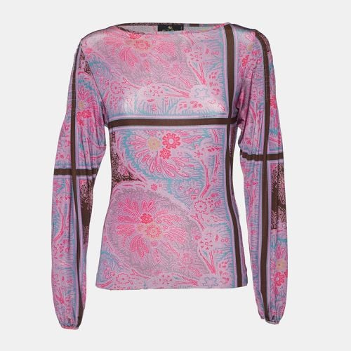 Multicolor Printed Jersey Full Sleeve Top M - Etro - Modalova