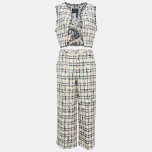 Checks Tweed Open Front Vest and Trousers Set M - Etro - Modalova