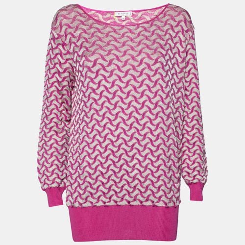 Gold Patterned Lurex Knit Long Sleeve Jumper L - Etro - Modalova