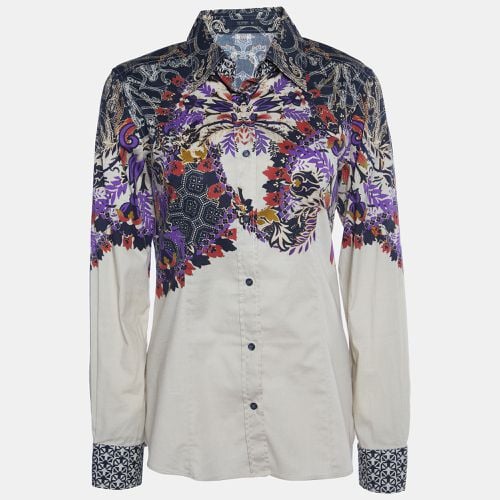 Cream Printed Cotton Button Front Shirt M - Etro - Modalova