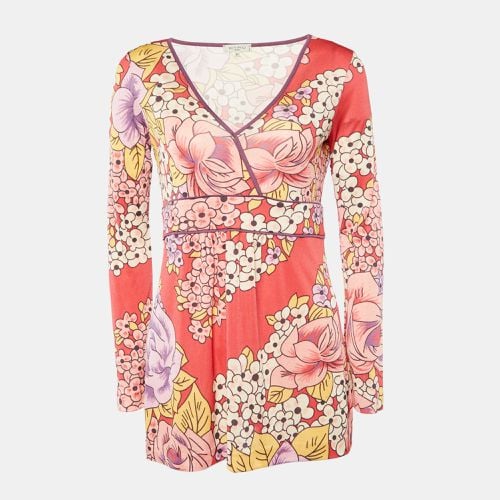 Floral Print Knit Long Sleeve Tunic Top M - Etro - Modalova