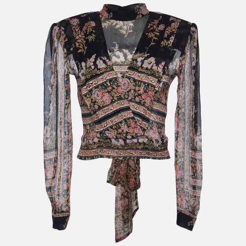 Multicolor Floral Print Silk Blouse S - Etro - Modalova