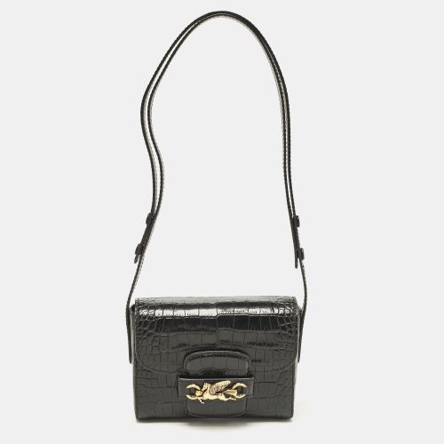 Croc Embossed Leather Shoulder Bag - Etro - Modalova