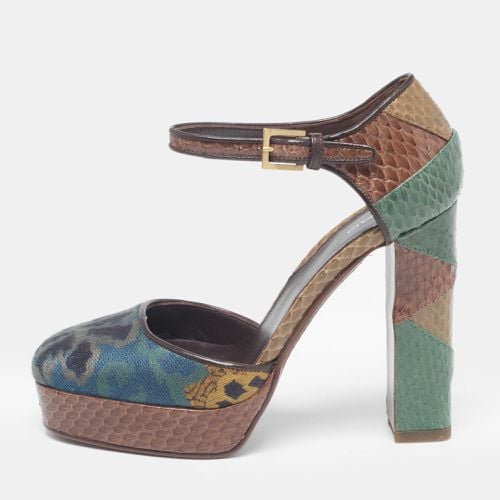 Python and Fabric Platform Pumps Size 35.5 - Etro - Modalova