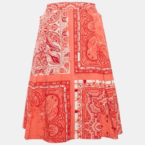 Printed Cotton Box Pleat Detail Short Skirt L - Etro - Modalova