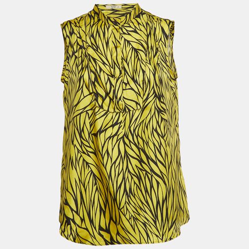 Leaf Printed Silk Sleeveless Top M - Etro - Modalova