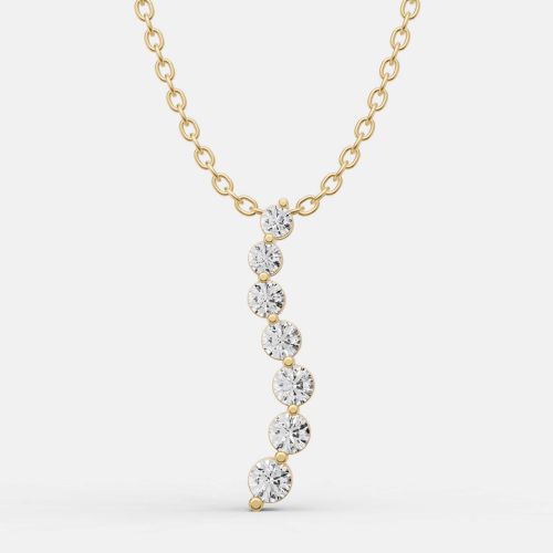 K Gold Lab Grown Diamond Journey Pendant (1.50 Ct) - Fara - Modalova
